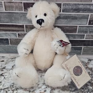 Russ Cream Decor Bear with Unique Accents